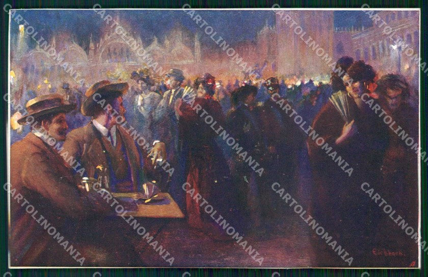 Venezia Città Serata in Piazza Illustratori BKWI 623 cartolina RT8006 – fronte