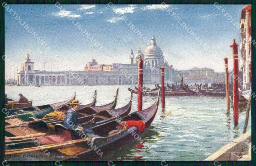 Venezia Città Bacino San Marco Molo Barche Oilette 7037 cartolina RT8010 – fronte