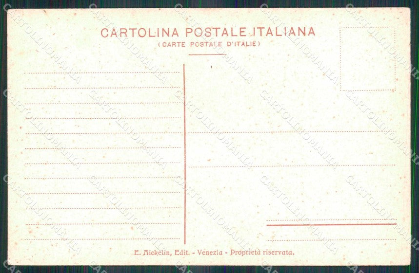 Venezia Città Canal Grande con Barche Illustratori cartolina RT8027 – retro