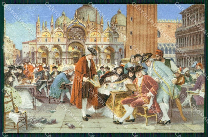 Venezia Città Il Guardi Emulo del Canaletto Illustratori cartolina RT8030 – fronte
