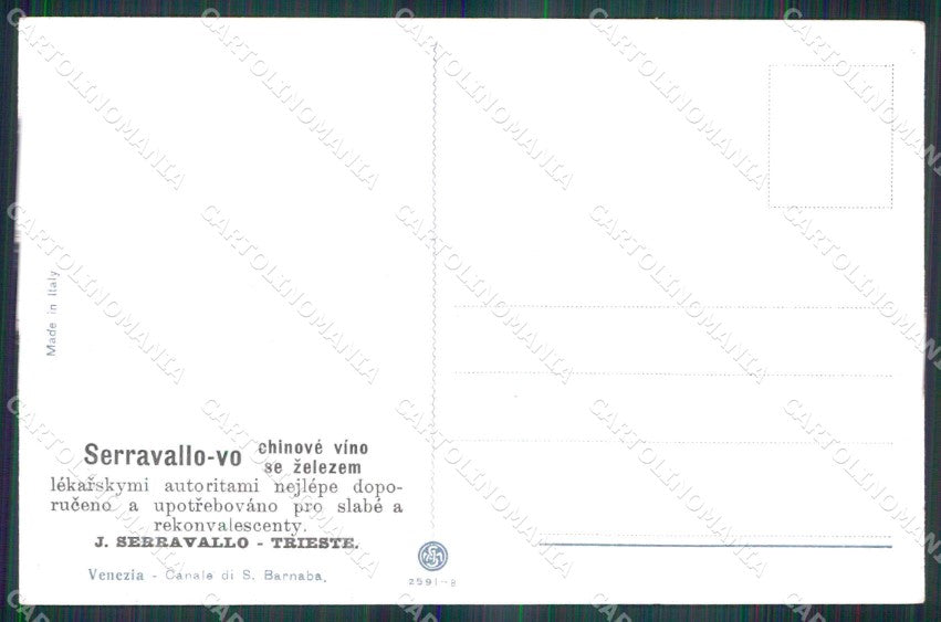 Trieste Città Serravallo Vino di China Venezia Canale cartolina RT8032 – retro