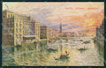 Venezia Città Hotel Regina Canale con Barche cartolina RT8034 – fronte