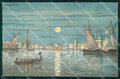 Venezia Città Veduta della Laguna Chiaro di Luna Barche cartolina RT8043 – fronte