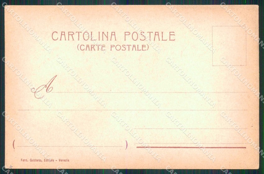 Venezia Città Popolana Veneziana Costumi Gobbato cartolina RT8049 – retro