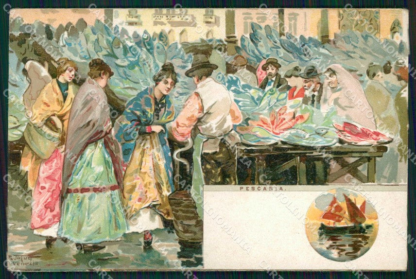 Venezia Città Pescheria Mestieri Tafuri Gobbato cartolina RT8072 – fronte