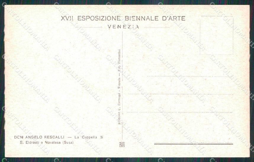 Venezia Città XVII Esposizione Biennale d'Arte Cappella cartolina RT8082 – retro