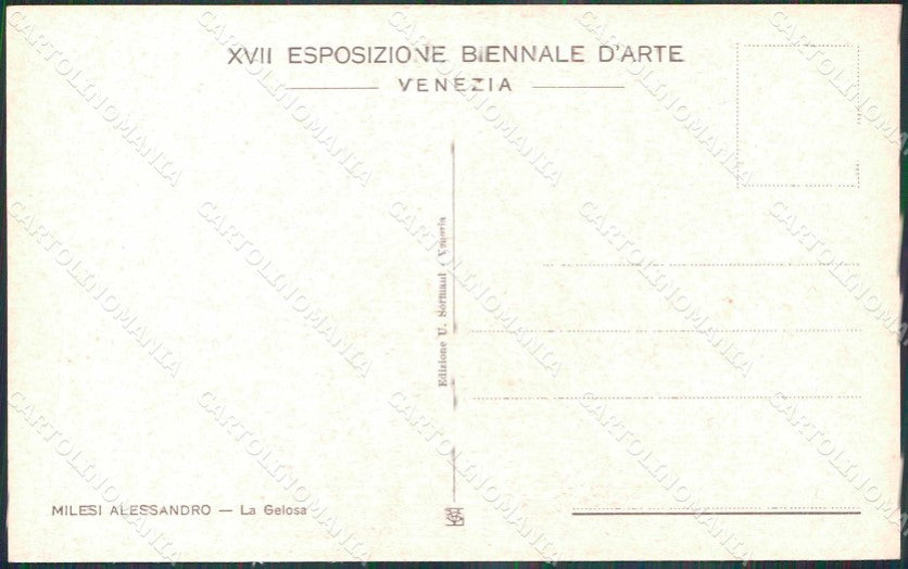Venezia Città XVII Esposizione Biennale d'Arte La Gelosa cartolina RT8083 – retro