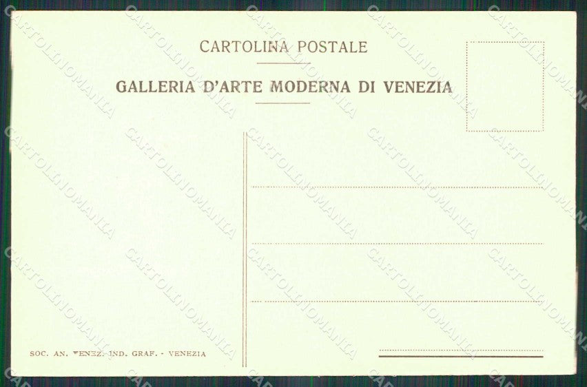 Venezia Città Galleria Arte Moderna Uomo dell'Otre cartolina RT8087 – retro