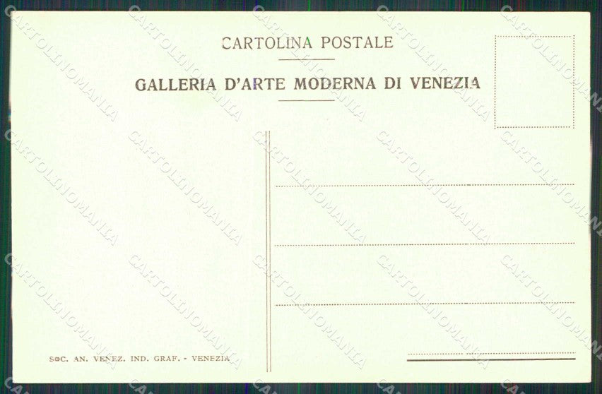Venezia Città Galleria Arte Moderna Scena Romantica cartolina RT8088 – retro