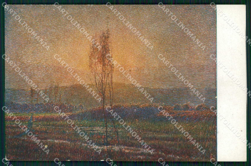 Venezia XII Esposizione Internazionale d'Arte Tramonto Palude cartolina RT8098 – fronte