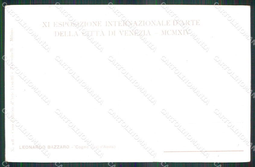 Venezia XI Esposizione Internazionale d'Arte Cogne Val d'Aosta cartolina RT8105 – retro