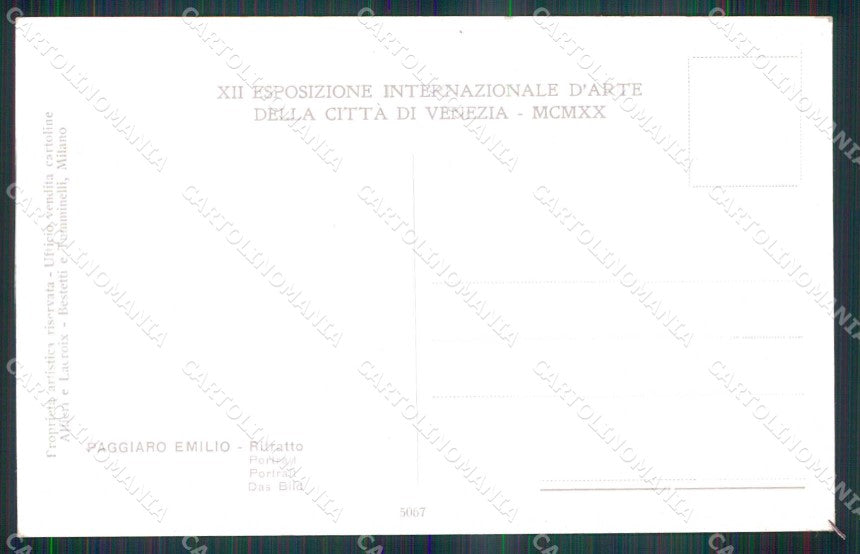 Venezia Città XII Esposizione Internazionale d'Arte Ritratto cartolina RT8109 – retro