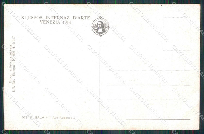 Venezia Città XI Esposizione Internazionale d'Arte Skeleton cartolina RT8114 – retro