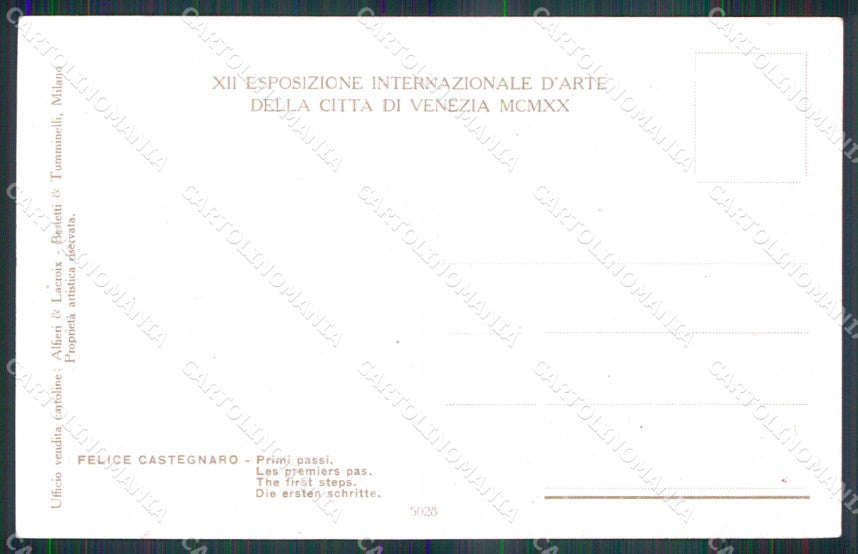 Venezia Città XII Esposizione Internazionale d'Arte Primi Passi cartolina RT8136 – retro