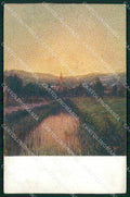 Venezia Città XI Esposizione Internazionale d'Arte Tramonto cartolina RT8137 – fronte
