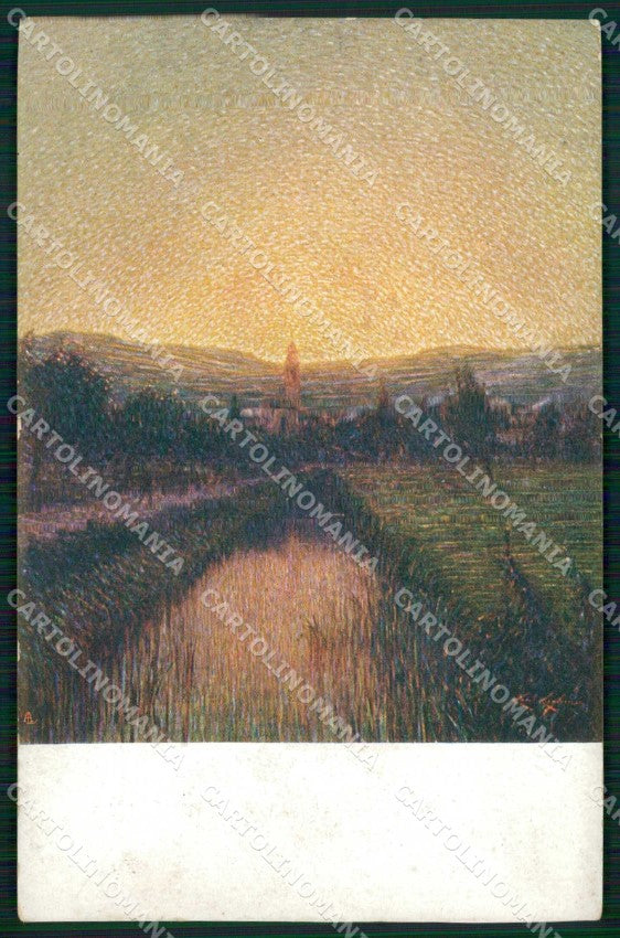Venezia Città XI Esposizione Internazionale d'Arte Tramonto cartolina RT8137 – fronte