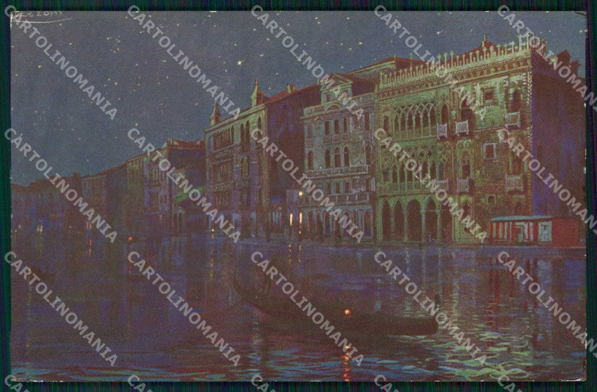 Venezia Città Canal Grande Ca' d'Oro Notturno Guerzoni cartolina RT8142 – fronte