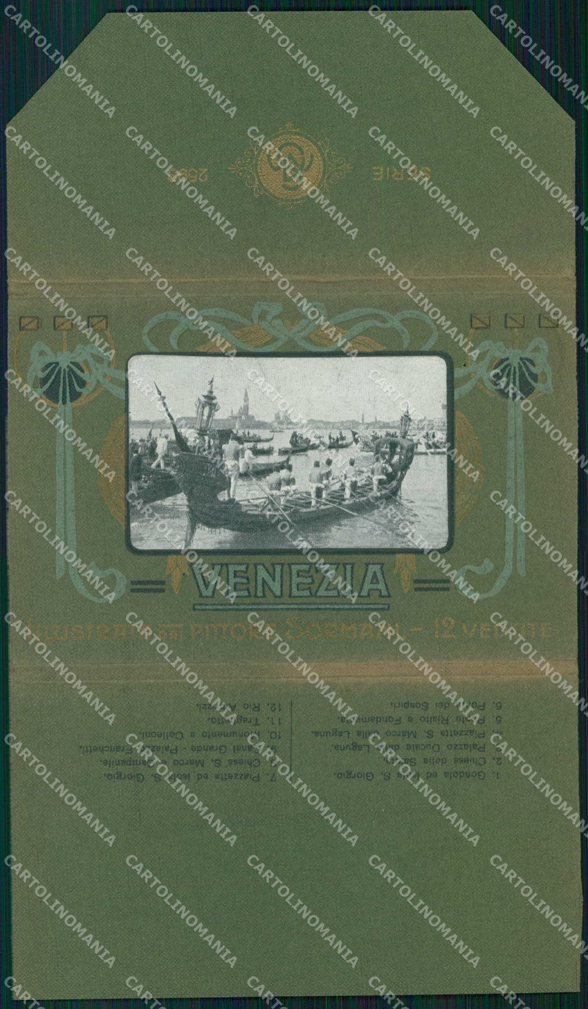 Venezia Città Gondole Custodia Pochette Sormani cartolina RT8145 – fronte