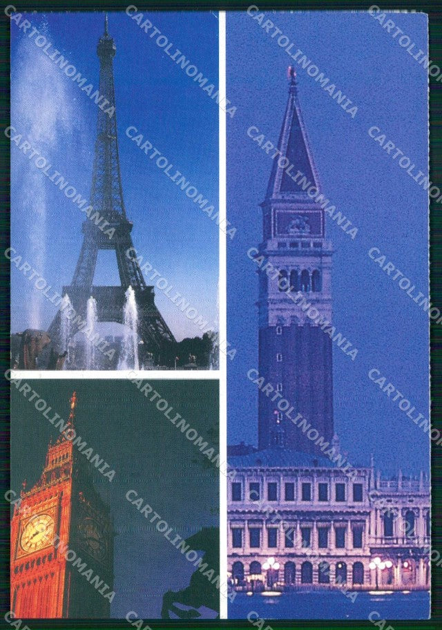 Venezia Città Immobiliare Sviluppo Big Ben Torre Eiffel FG cartolina RT8151 – fronte
