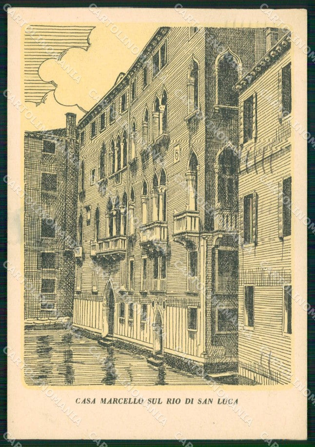 Venezia Città Casa Marcello Rio San Luca FG cartolina RT8152 – fronte