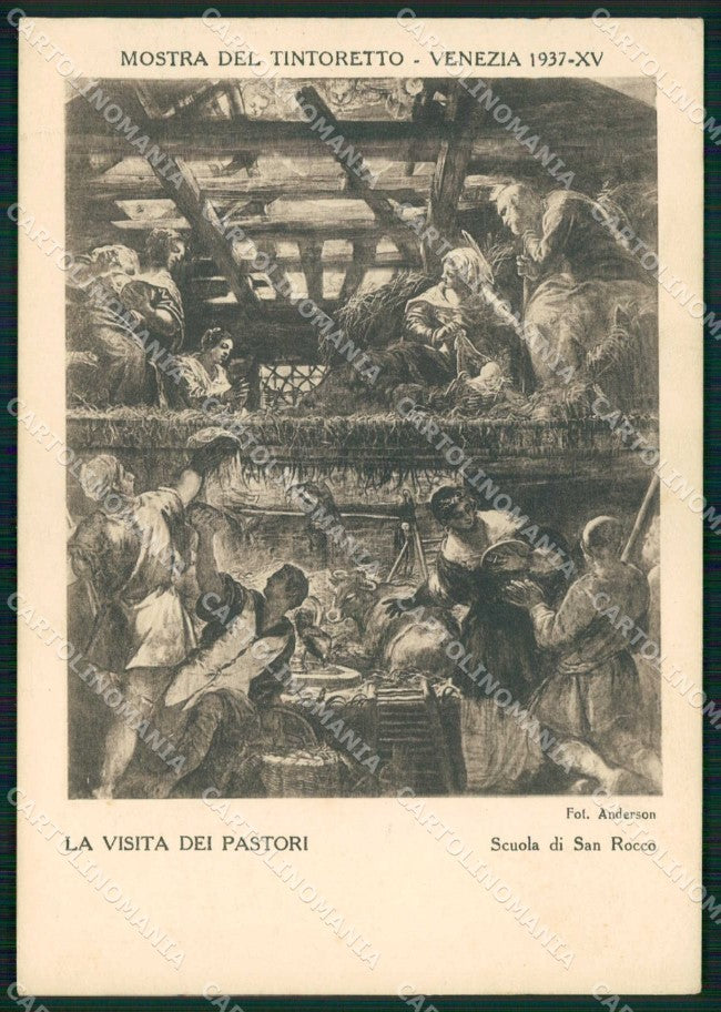 Venezia Città Mostra del Tintoretto Visita dei Pastori FG cartolina RT8155 – fronte