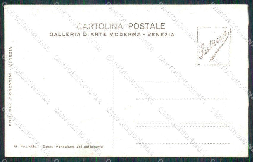 Venezia Città Galleria Arte Moderna Dama del Settecento Foto cartolina RT8169 – retro