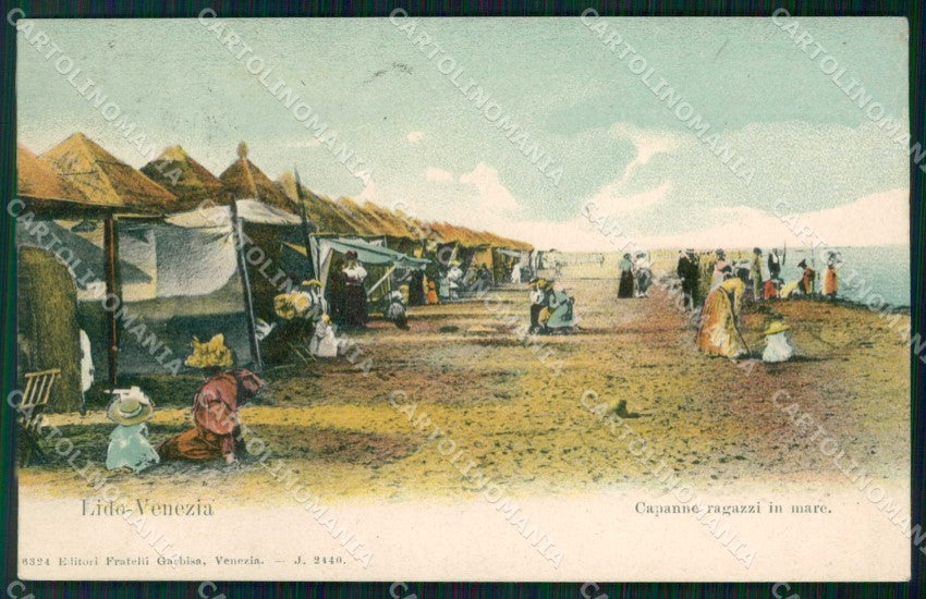 Venezia Città Lido di Capanne Ragazzi in Mare Garbisa 6324 cartolina RT8188 – fronte