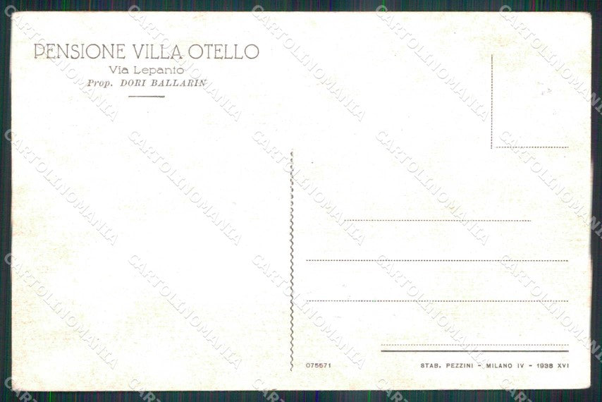 Venezia Città Lido di Pensione Villa Otello cartolina RT8193 – retro