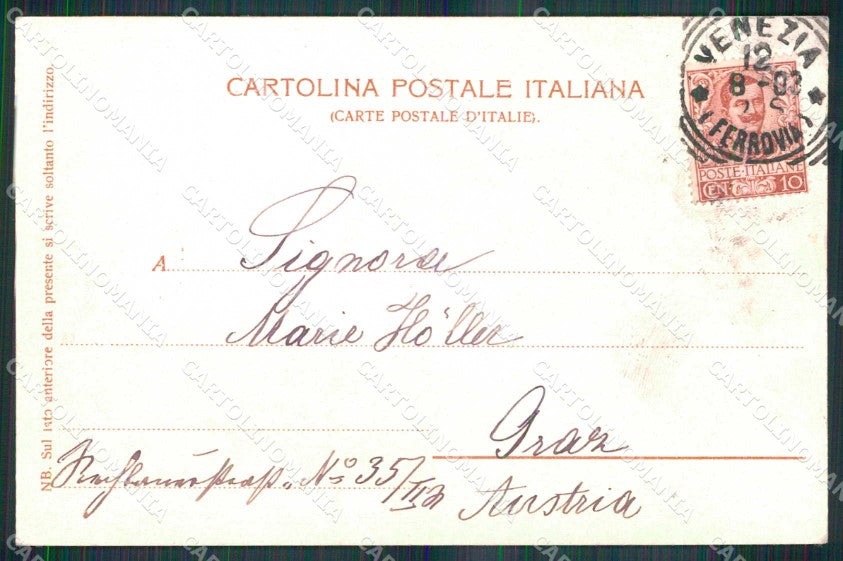 Venezia Città Lido di Imbarco Santa Maria Elisabetta cartolina RT8198 – retro
