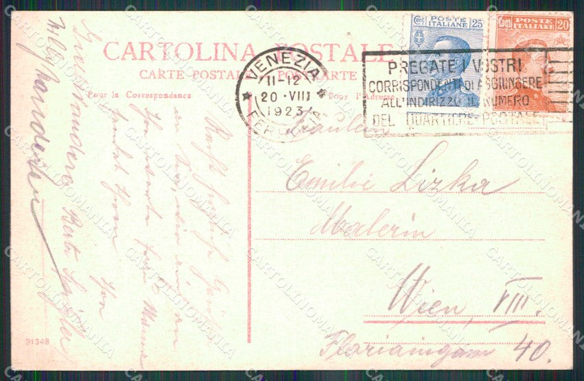 Venezia Città Lido di Imbarcadero Hotel Palace Excelsior cartolina RT8207 – retro