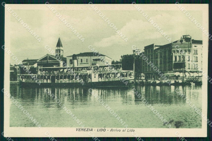 Venezia Città Lido di Arrivo del Piroscafo ABRASA cartolina RT8213 – fronte