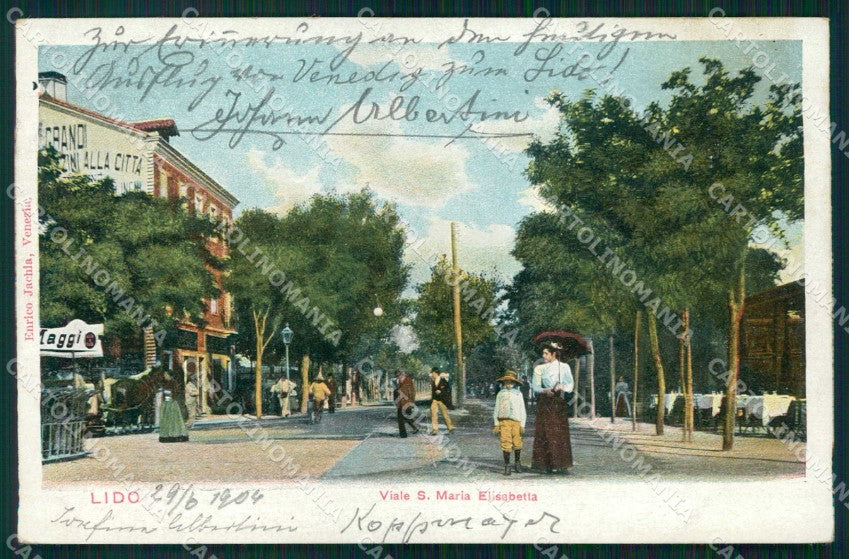 Venezia Città Lido di Viale Santa Maria Elisabetta cartolina RT8222 – fronte