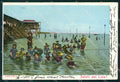 Venezia Città Lido di Saluti da Spiaggia con Bagnanti cartolina RT8230 – fronte