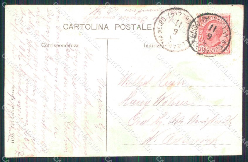 Venezia Città Lido di Capanne Bagnanti Garbisa 11356 cartolina RT8242 – retro
