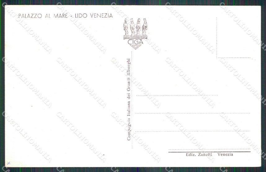 Venezia Città Lido di Palazzo al Mare cartolina RT8243 – retro
