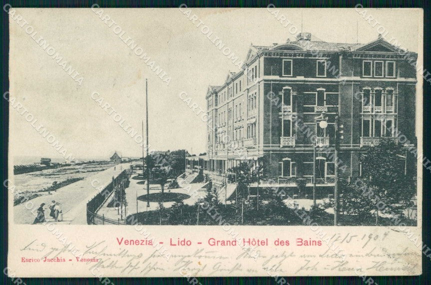 Venezia Città Lido di Grand Hotel des Bains cartolina RT8272 – fronte