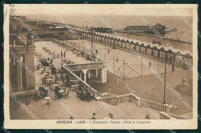 Venezia Città Lido di Excelsior Palace Hotel Campi Tennis cartolina RT8305 – fronte