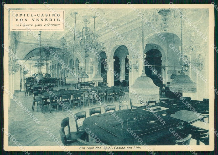 Venezia Città Lido di Casinò Municipale Bar Sala Gioco FG cartolina RT8309 – fronte