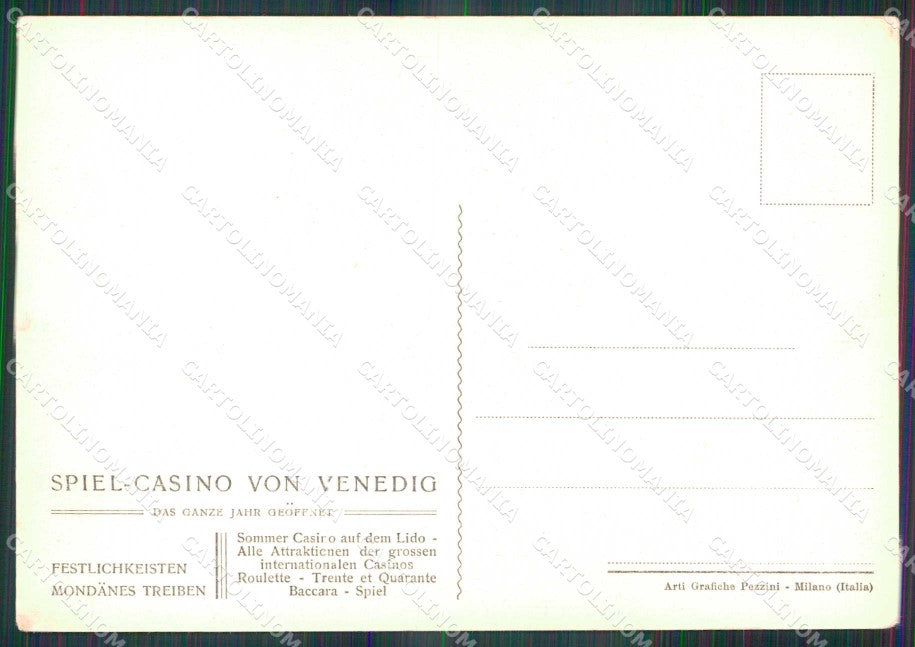 Venezia Città Lido di Casinò Municipale Bar Sala Gioco FG cartolina RT8309 – retro