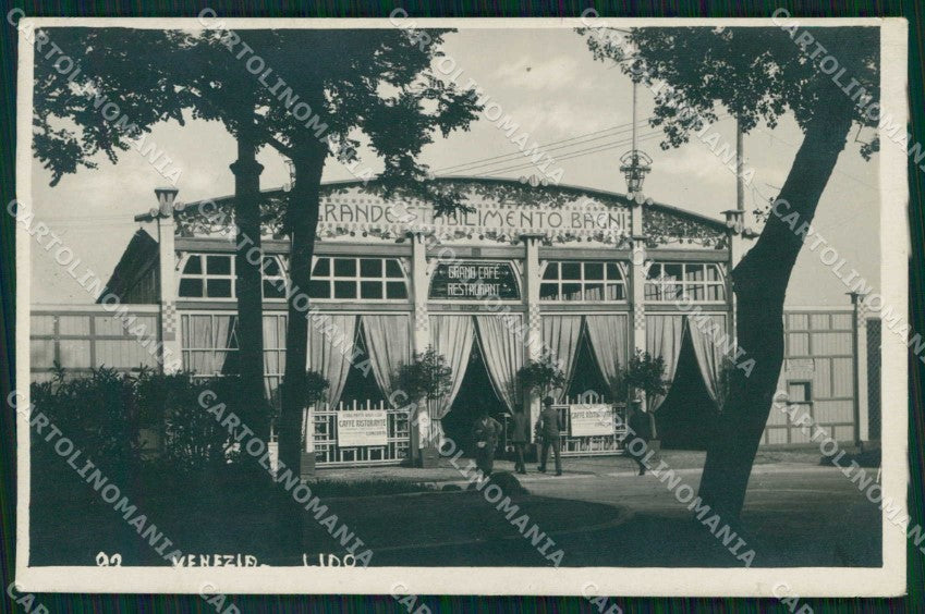 Venezia Città Lido di Grande Stabilimento Bagni Foto cartolina RT8317 – fronte
