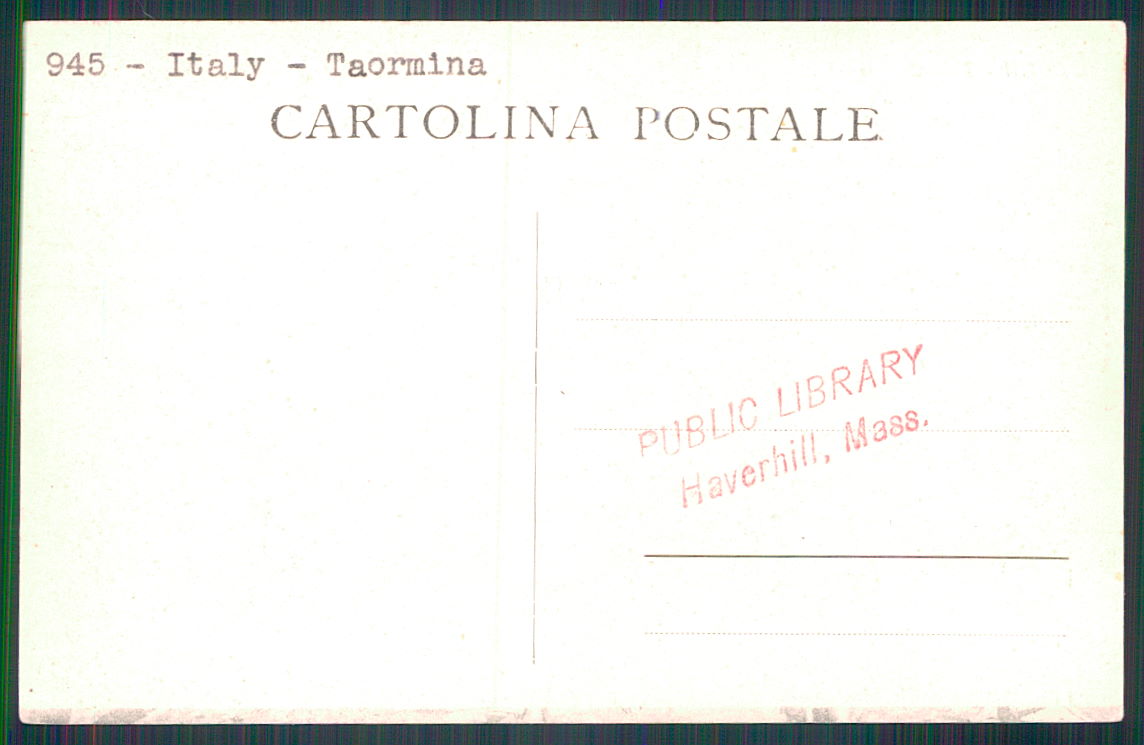 Messina Taormina Costumi Capre cartolina TC0015 – retro