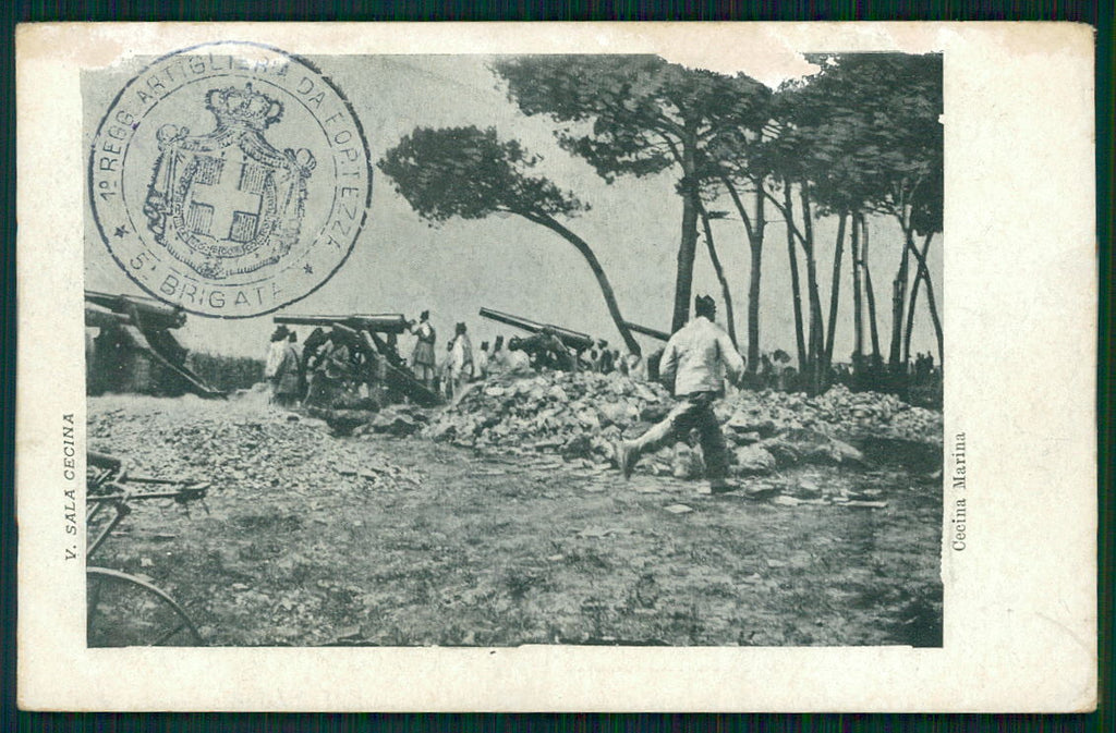 Livorno Cecina reggimento artiglieria ABRASA cartolina TC0043 – fronte