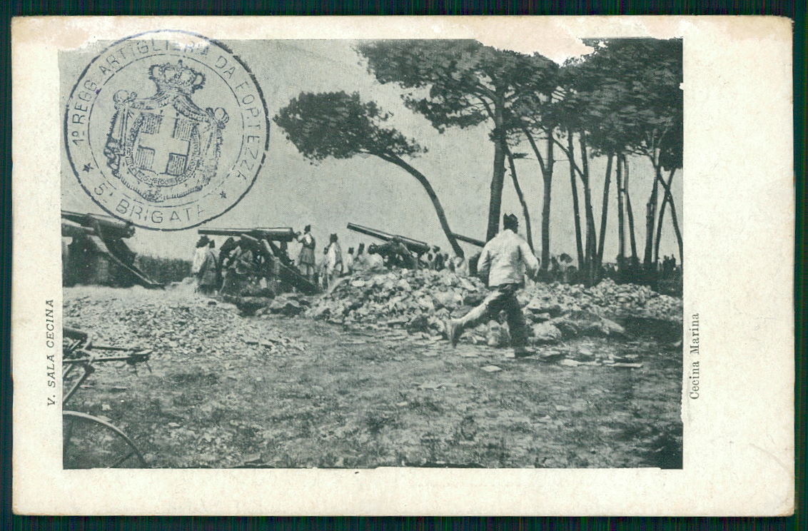 Livorno Cecina reggimento artiglieria ABRASA cartolina TC0043 – fronte