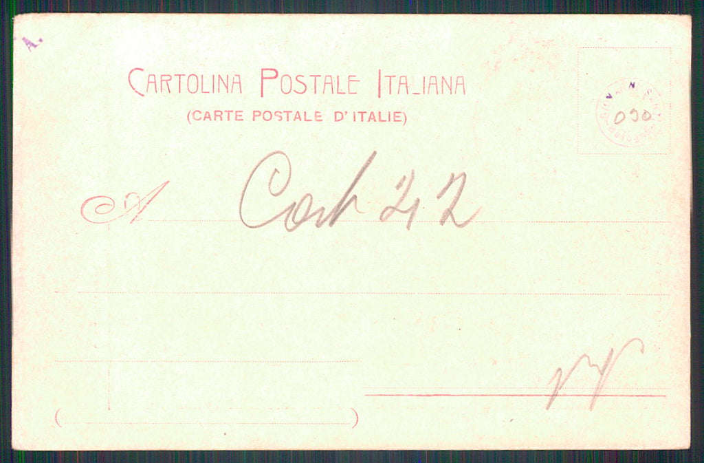 Livorno Cecina reggimento artiglieria ABRASA cartolina TC0043 – retro