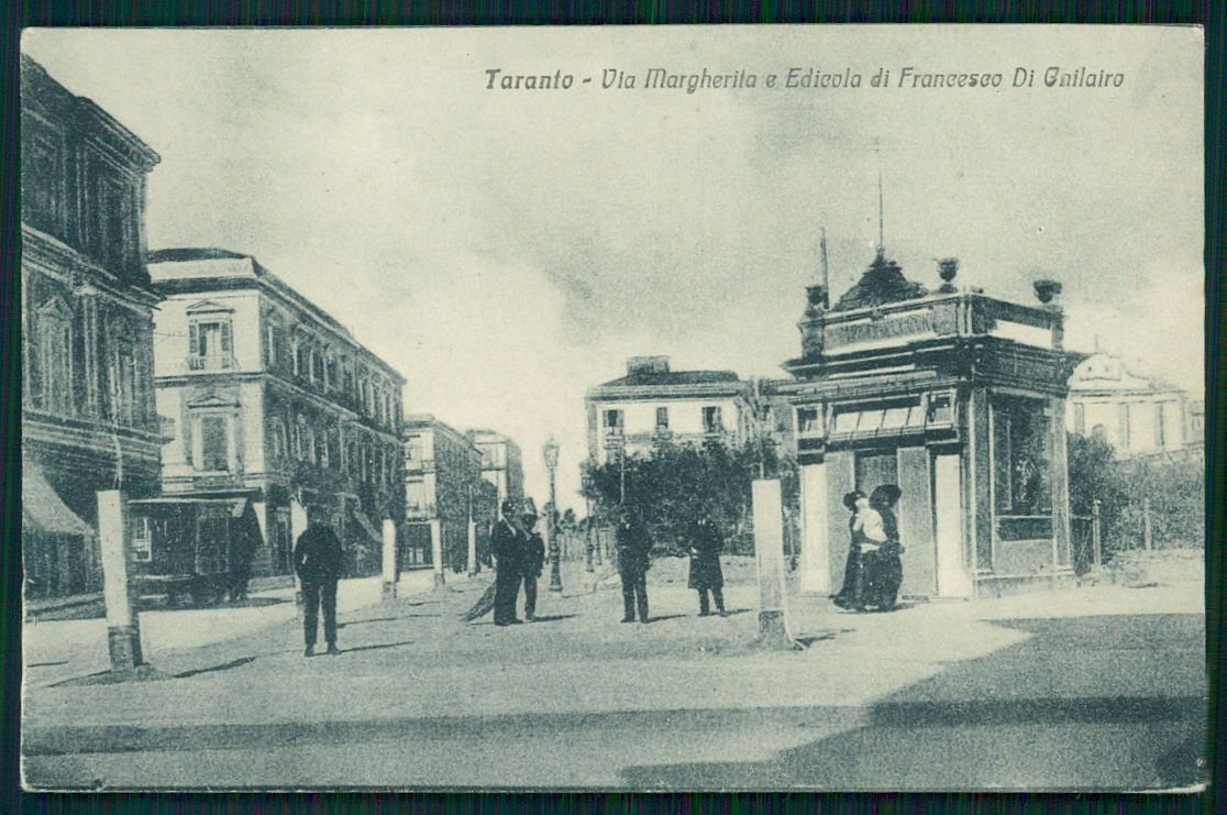 Taranto Città Via Margherita edicola cartolina TC0051 – fronte