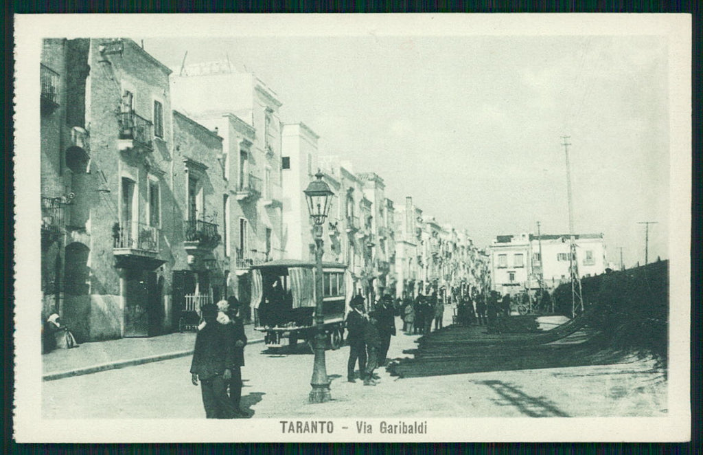 Taranto Città Via Garibaldi Tram cartolina TC0053 – fronte