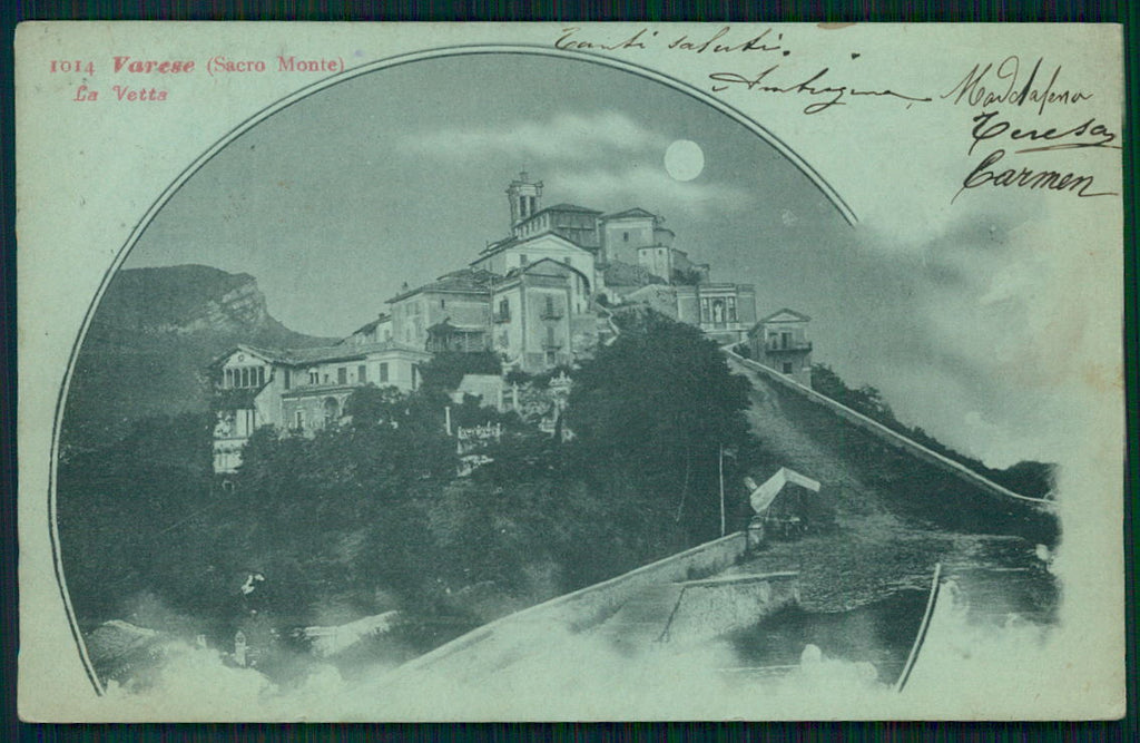 Varese Sacro Monte Chiaro di Luna cartolina TC0064 – fronte