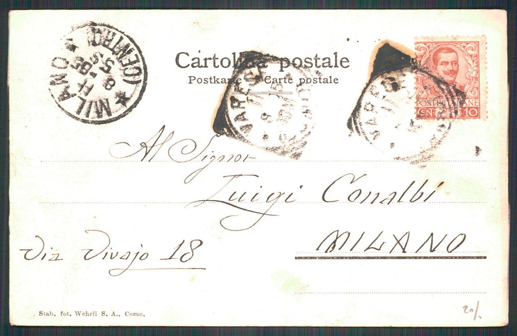 Varese Sacro Monte cartolina TC0069 – retro