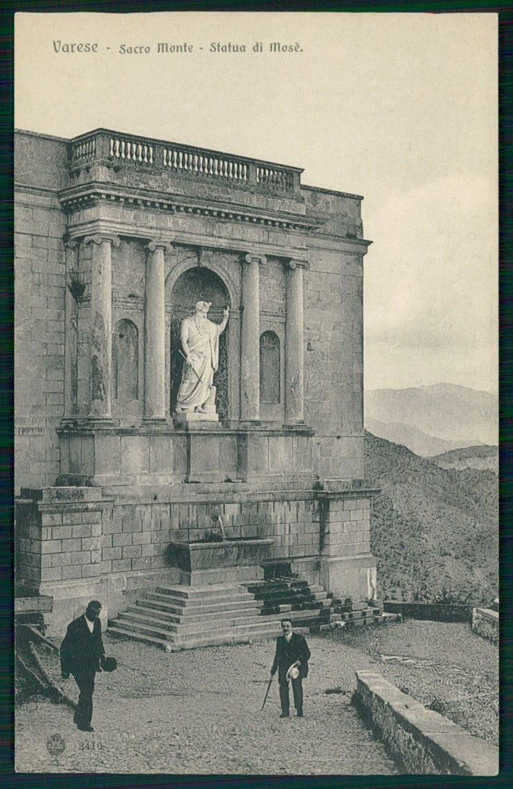 Varese Sacro Monte Statua di Mosé cartolina TC0077 – fronte