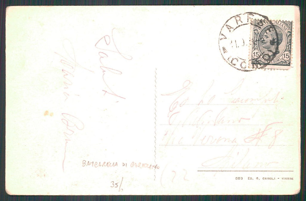 Varese Sacro Monte Bancarella di cartoline cartolina TC0078 – retro